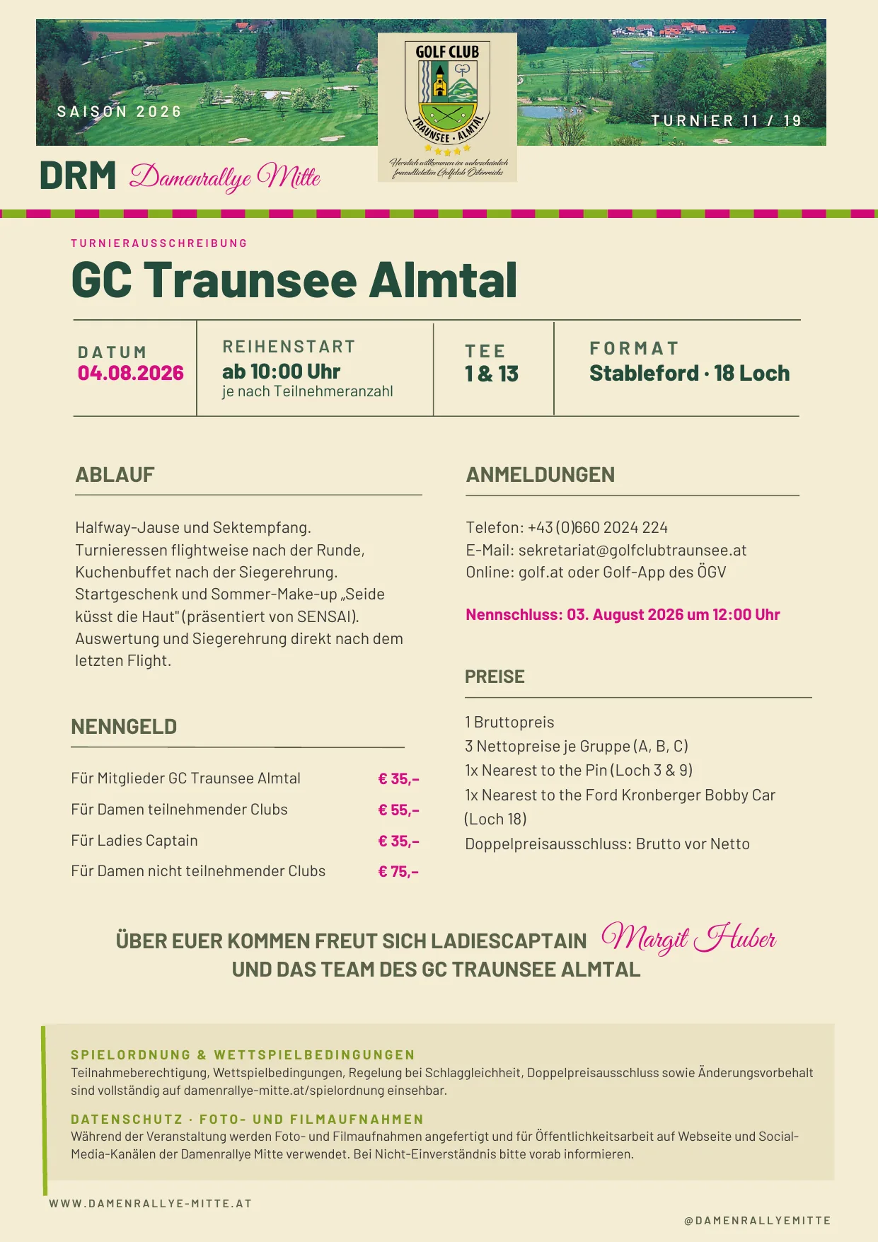 Ausschreibung GC Traunsee-Almtal · Seite 1